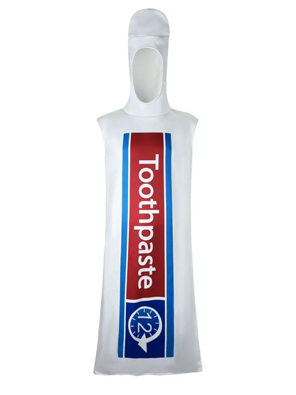 Couples Toothbrush & Toothpaste Cosplay Costume - Funny Halloween Role-Play Party & Performance Outfit