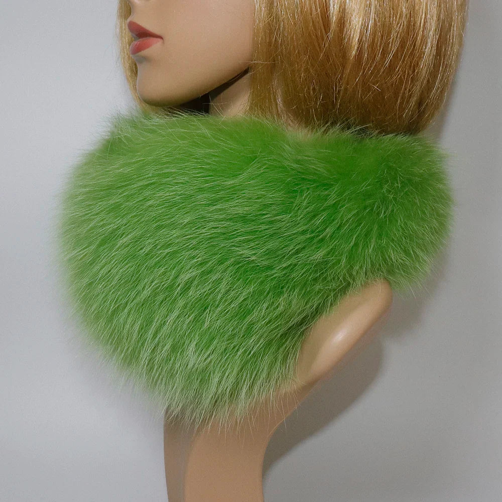 Real Fox & Raccoon Fur Earmuffs – Warm Winter Ear Warmer for Women and Girls, Plush Genuine Fur Accessory