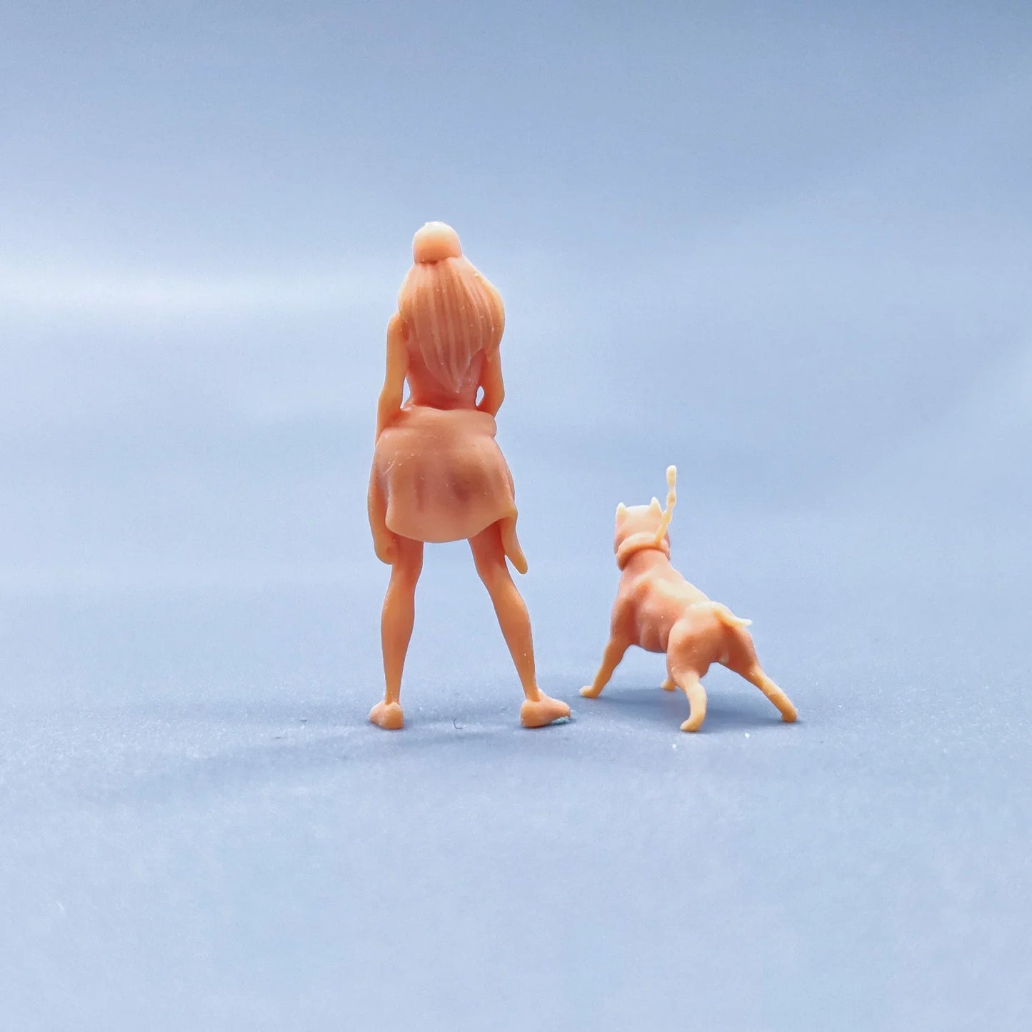 Miniature Resin Dog Figurine - 1/64 & 1/43 Scale Diorama Model