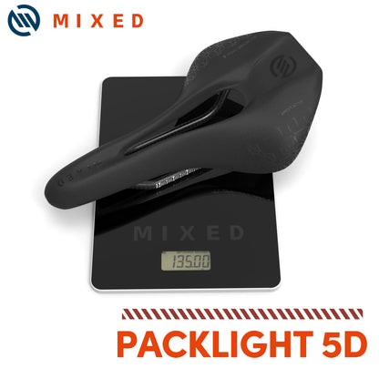 5D Ultra Pack Lightweight Bike Saddle | MIXED Full Carbon Fiber | 143mm, 135g | Road & MTB Mountain Bicycle Seat