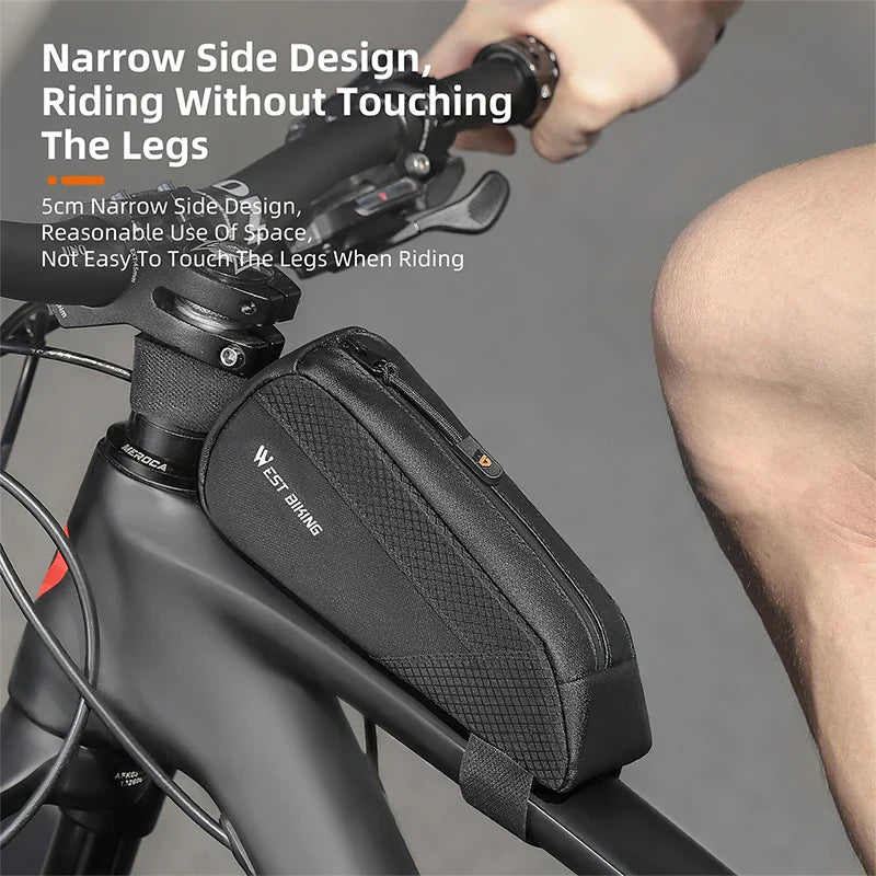 Ultralight Mini Bike Frame Bag – Water-Repellent Top Tube Triangle Pannier for MTB & Road Bikes