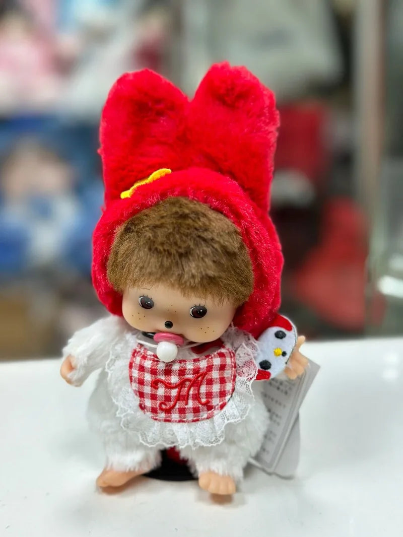 Kawaii Silver Medal Monkey Plush Doll 15cm – Cute Bag Pendant Toy Gift for Kids & Girls