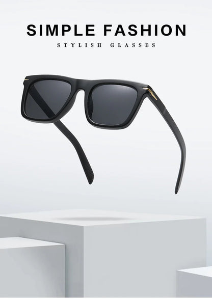 Vintage Square Sunglasses for Men – Classic Retro Gradient Designer Shades