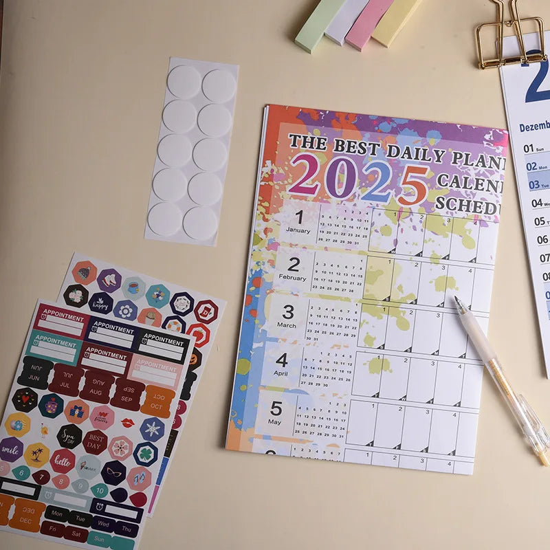 2024-2025 Kawaii Wall Calendar Planner – Large Schedule Organizer, To-Do List, Target Tracker, Office Supplies