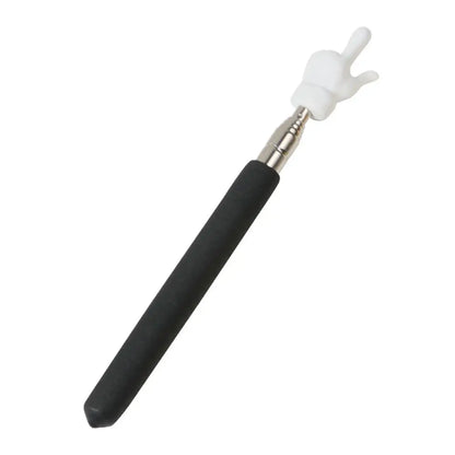 Stainless Steel Telescopic Teaching Pointer – Finger-Design Reading & Presentation Stick for School & Office Supplies