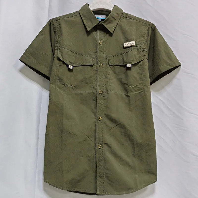Men’s Short Sleeve Casual Shirt - Stylish Lightweight Fishing & Summer Menswear Top