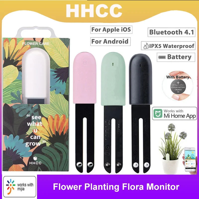 HHCC Smart Flower & Flora Monitor - Garden Care Plant Soil Water Fertility Sensor for Xiaomi Mijia