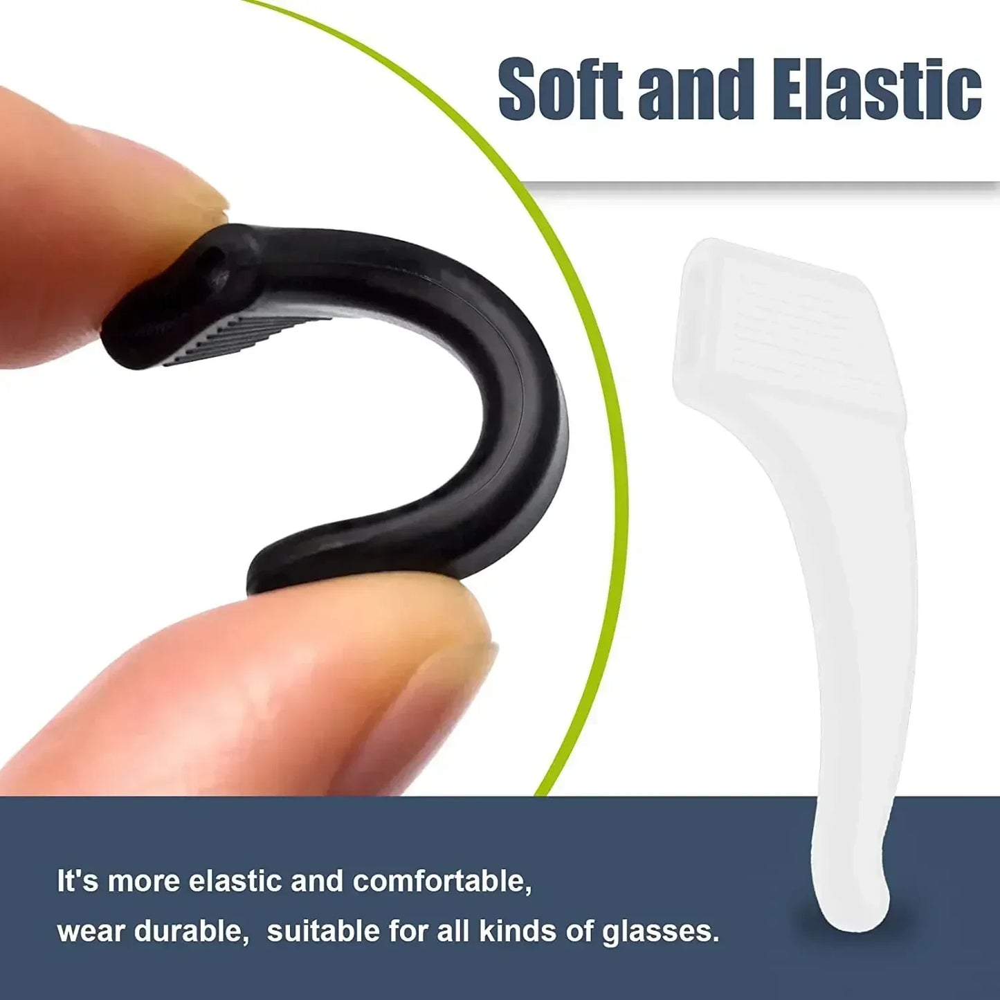 Soft Silicone Ear Hook: Anti-Slip Glasses Leg Grip & Holder Bracket - Transparent Eyewear Accessories for Secure Fit
