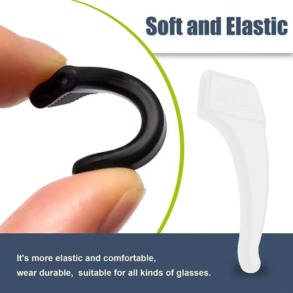 Soft Silicone Ear Hook: Anti-Slip Glasses Leg Grip & Holder Bracket - Transparent Eyewear Accessories for Secure Fit