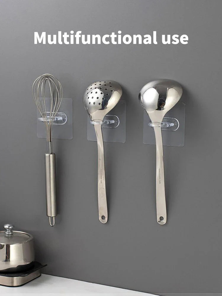 5/10PCS Transparent Ring Hooks – Perforation-Free Waterproof & Rust-Resistant Storage for Bathroom and Toilet Supplies