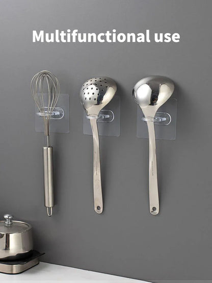 5/10PCS Transparent Ring Hooks – Perforation-Free Waterproof & Rust-Resistant Storage for Bathroom and Toilet Supplies