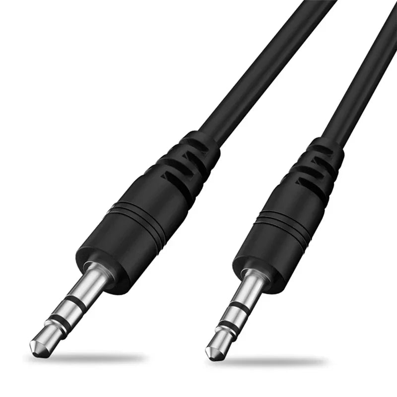 3.5mm Male-to-Male Aux Cable 0.5m — Car Audio Wire for Phone, Headphone, Speaker, Laptop, MP3/4