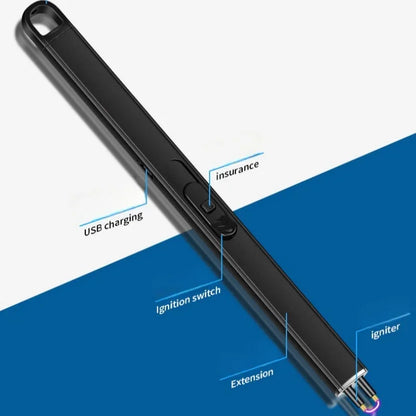 Windproof USB Rechargeable Arc Lighter – Pulse Electronic Ignition with Safety Lock & Battery Display for BBQ, Kitchen & Outdoor Use