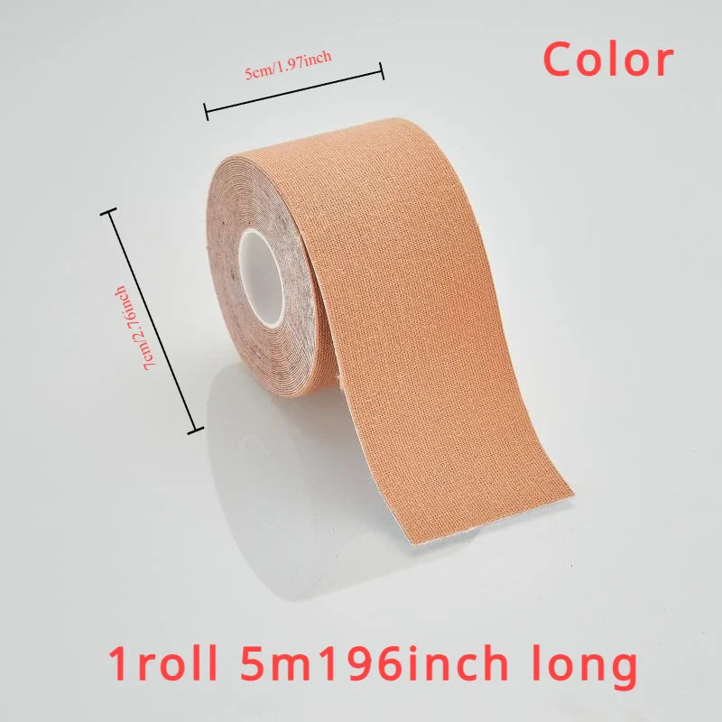 Sports Tape Muscle Patch - 5cm x 5m Lift Chest Tape, Anti-Sagging Knee & Elbow Stretch Fitness Brace