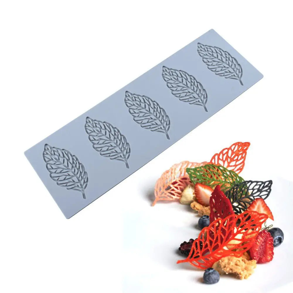 3D Cake Lace Silicone Mold — Leaves, Honeycomb & Butterfly Fondant Chocolate Stencil for Cake Decorating