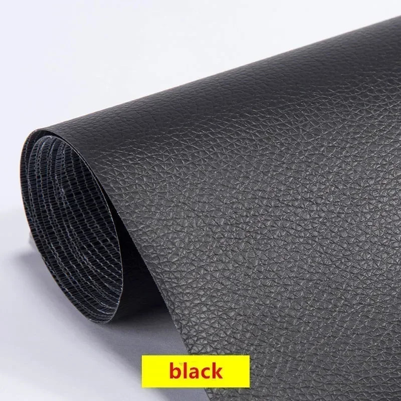 300x50cm Black Self-Adhesive Leather Upholstery Patch – Car Seat, Sofa & Chair Repair Sticker for Holes