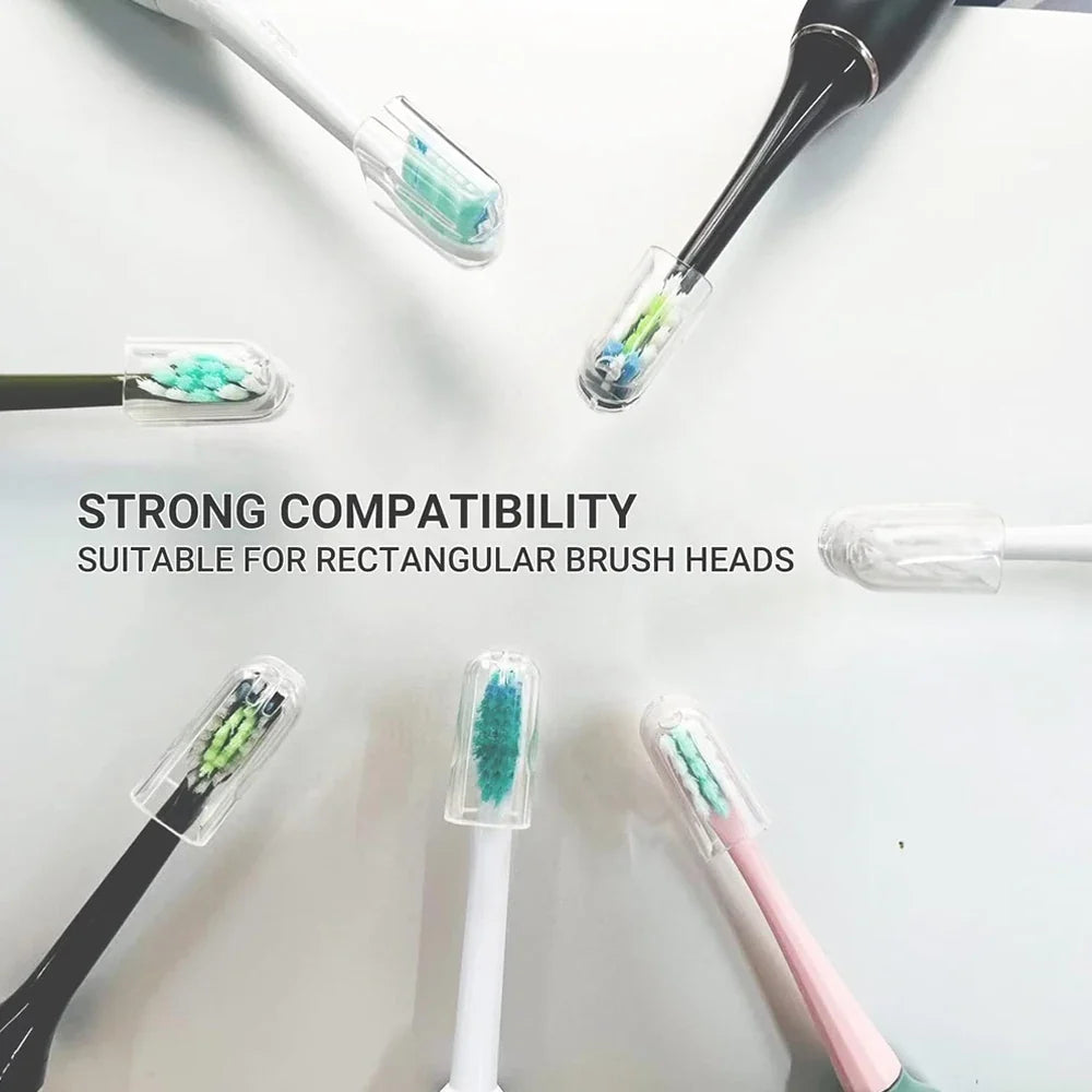 6PCS Reusable Toothbrush Head Covers - Protective Storage Caps Compatible with Philips Sonicare Electric Toothbrush Heads for Home & Travel