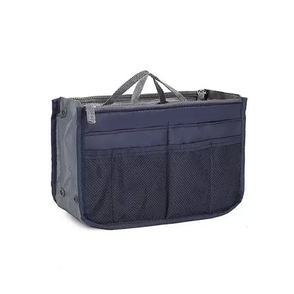 Women’s Nylon Makeup Organizer Insert Bag – Large Capacity Travel Cosmetic Handbag Liner & Tote Purse Organizer for Ladies