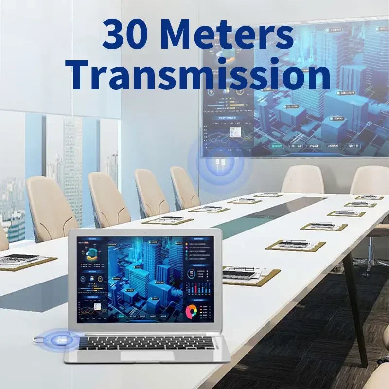 5.8G 1080P Wireless HDMI Video & Audio Transmitter Receiver – 30M Extender Display Adapter for TV Box, Monitor, Projector & PC
