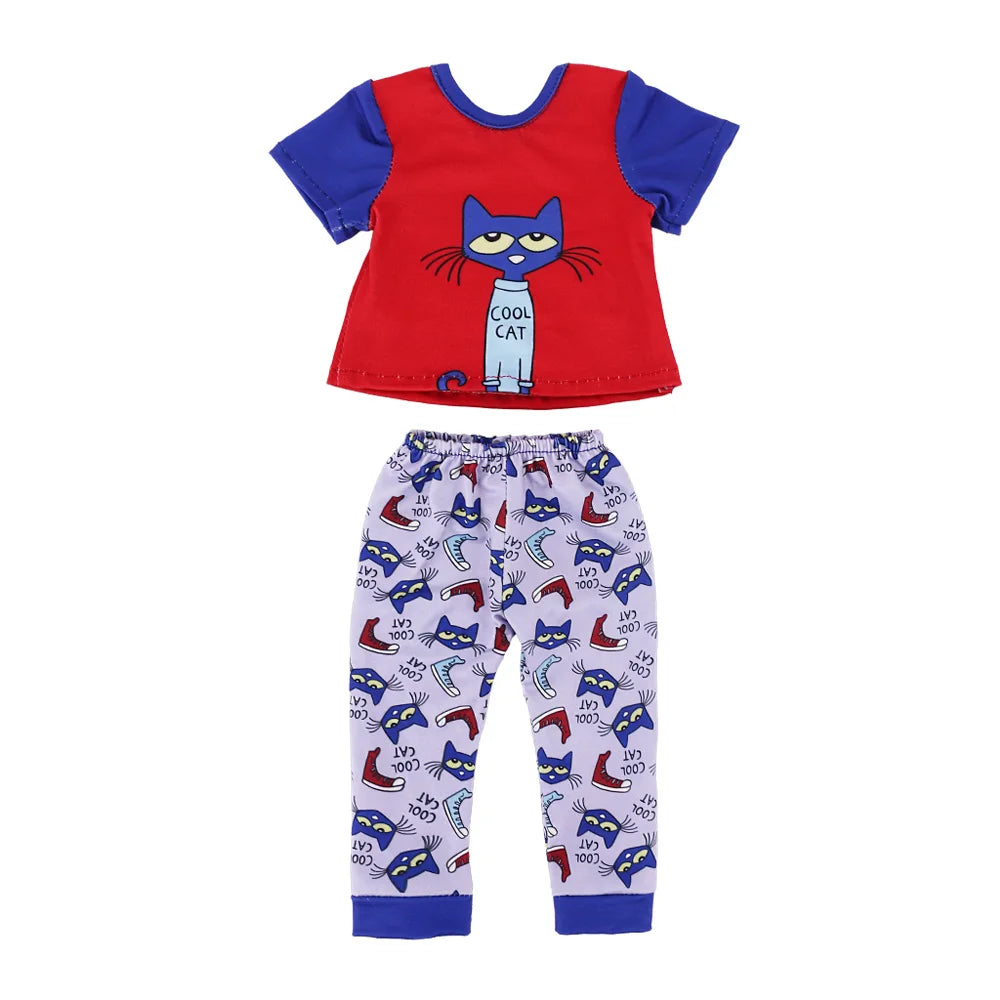 Doll Clothes Multi-Style Daily Set – Pajamas & Home Wear for 43cm Born Baby Dolls & 18-Inch American Dolls, Our Generation Toy Gift