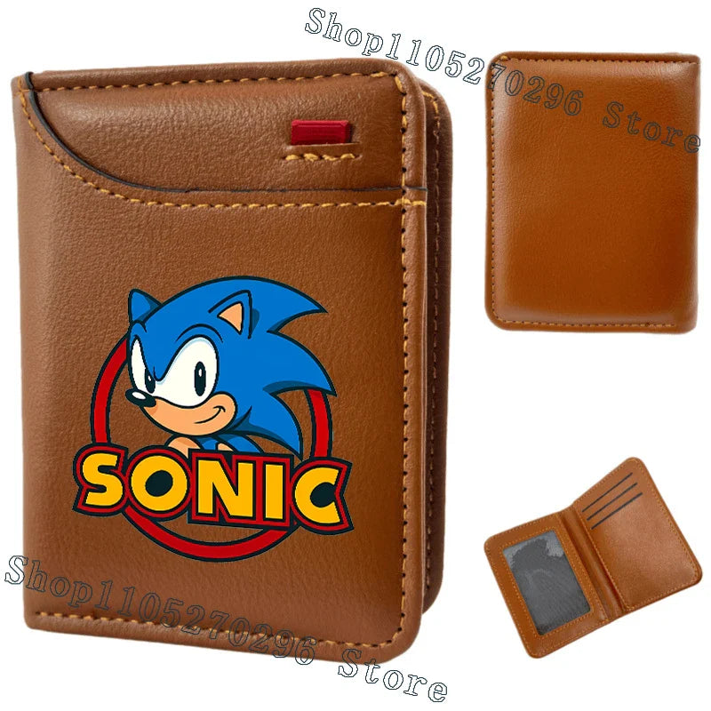 Sonic & Shadow Cartoon Wallet – Anime Multi-Card Vertical Holder, Portable Slim Card Pack, 2026 New Fashion Gift Wallet