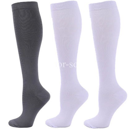 3 Pairs Knee High Compression Socks – Anti-Fatigue Support Stockings for Varicose Veins, Pain Relief & Sports Recovery (Men & Women)