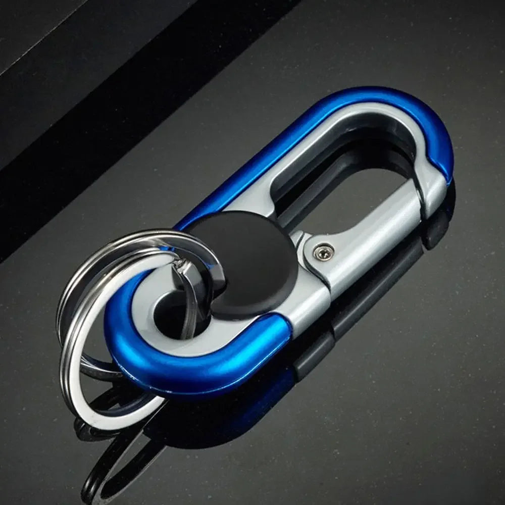 Double Ring Metal Keychain – Men’s Fashion Car Key Holder & Auto Accessories Gift