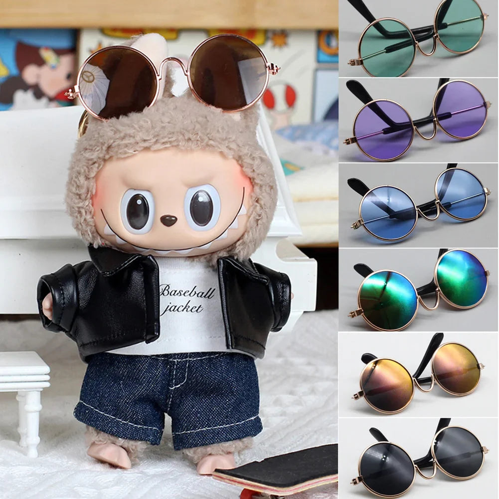 Labubu Fashion Gradient Sunglasses for 17cm Mini Doll | Cool Labubu Idol BJD Doll Accessories