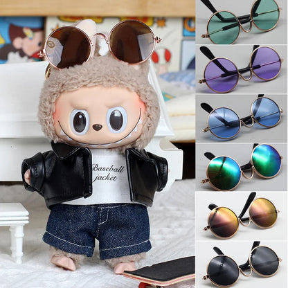 Labubu Fashion Gradient Sunglasses for 17cm Mini Doll | Cool Labubu Idol BJD Doll Accessories