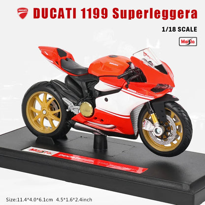 Maisto 1:18 Alloy Motorcycle Model – Yamaha MT-07/MT-10, Ducati, Kawasaki, KTM, Suzuki, BMW