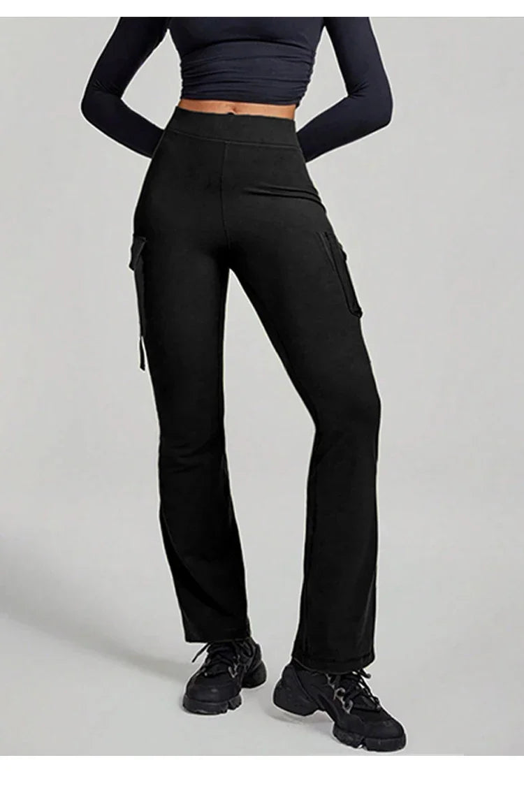Women's Printed High Waist Leggings - Stretch Wide Leg Fitness & Casual Fashion Pants