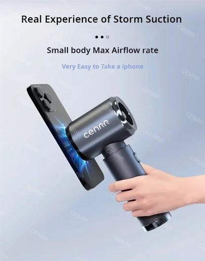 CENRR 210000PA Mini Wireless Car Vacuum Cleaner – Powerful Handheld Portable Cleaning Machine