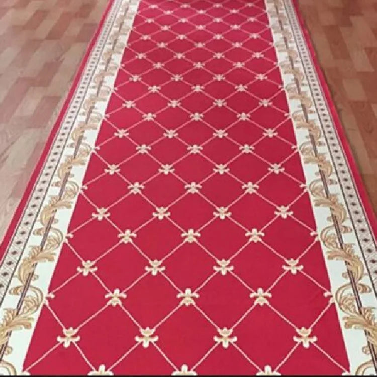 Luxury Chinese Classical Corridor Rug – Crystal Velvet Soundproof Washable Carpet for Villa, Hotel & Living Room