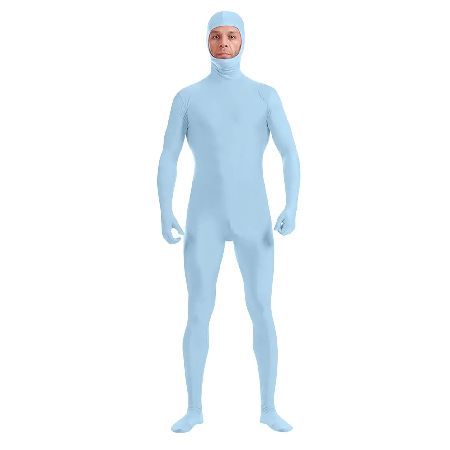 Full Body Zentai Suit for Men – Halloween Second Skin Tight Spandex Nylon Bodysuit Cosplay Costume