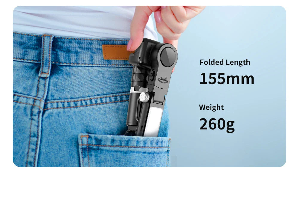 360° Rotation Gimbal Stabilizer & Selfie Stick – Tripod for iPhone & Smartphone Live Photography