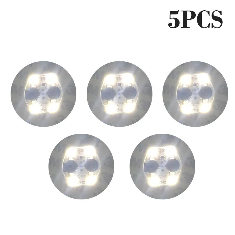 100-Pack LED Tableware Mats & Luminous Cup Stickers — Colorful Flashing Bottle Coasters for Bar, Stall, and Party Lighting