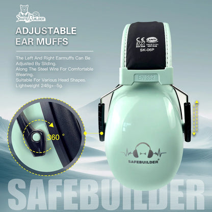 Adjustable Noise Reduction Ear Muffs NRR 28dB – SK-06P Hearing Protection Ear Defenders for Work, Mowing & Industrial Use