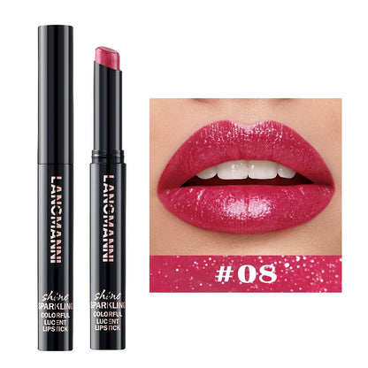 Diamond Pearlescent Lipstick – Waterproof, Long-Lasting Matte Velvet Lipstick with Non-Stick Shine for Sexy Red Lips          Ask ChatGPT