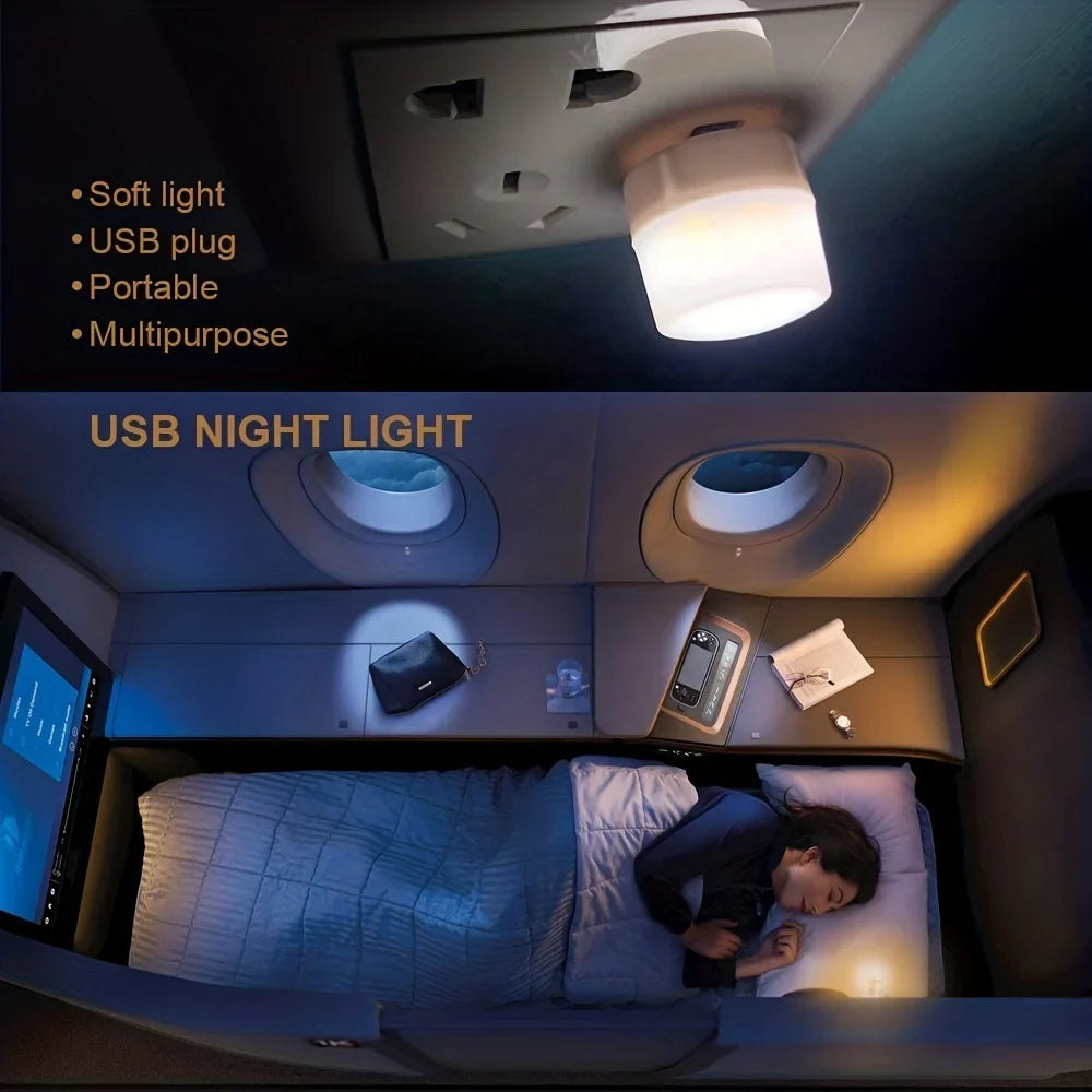 USB LED Reading Lamp 1W 5V - Eye Protection Night Light for Computers and Mobile Power Charging