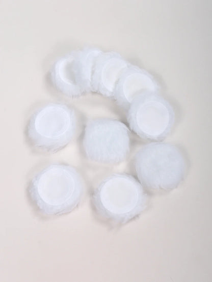 2/5/10/20PCS White Round Powder Puffs – Portable High-Grade Makeup Applicators for Base & Setting
