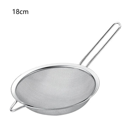 1/3/4pcs Stainless Steel Fine Mesh Strainer – Oil, Flour, and Pastry Sieve for Baking & Kitchen Use