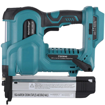 Cordless 18GA Nail & Staple Gun — 2-in-1 Nailer/Stapler, Makita Battery Compatible, 2 Modes, 500 Nails & Staples (Battery Not Included)