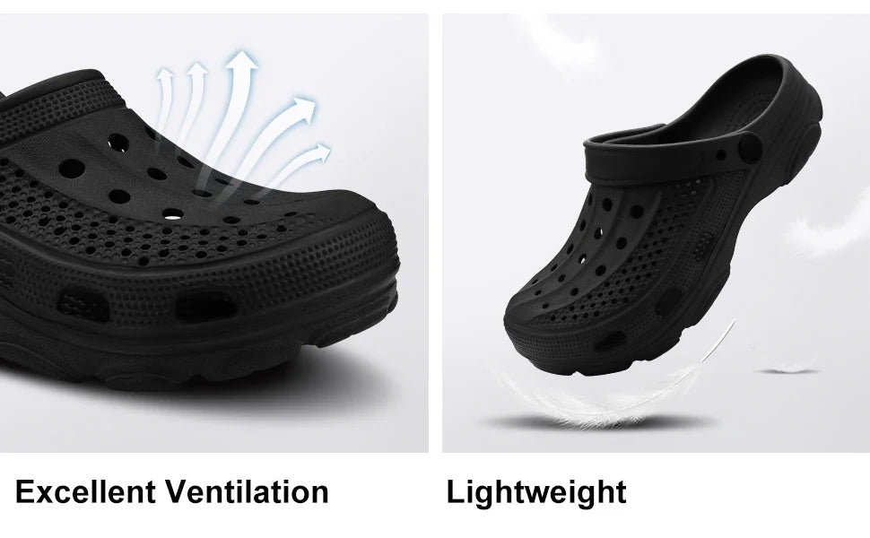 Comwarm Men’s Clogs Slippers – Breathable Non-Slip Garden & Beach Sandals for Indoor Outdoor Casual Wear