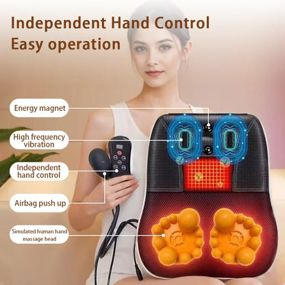 Electric Shiatsu Neck & Back Massager Pillow with Heating & Vibration – Manufacturer Direct Cervical Traction Body Massager for Car
