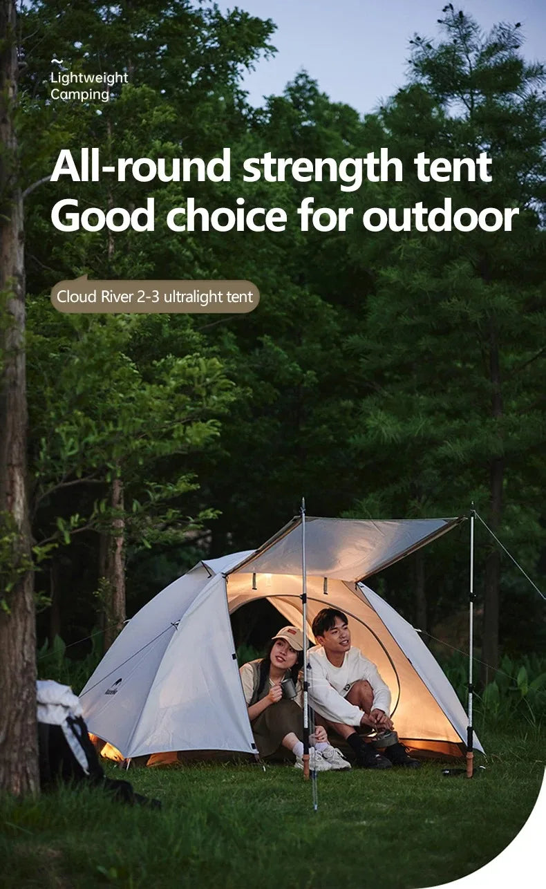 Naturehike 2-3 Person Camping Tent – Waterproof, UPF50+ Ultralight Outdoor Shelter for Hiking, Trekking & Sun Protection
