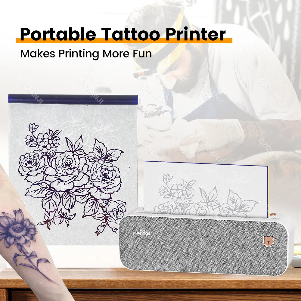 Peripage A40 Thermal Printer – Wireless Bluetooth & USB Mobile Printing Machine for Text, PDF, Tattoo Transfers