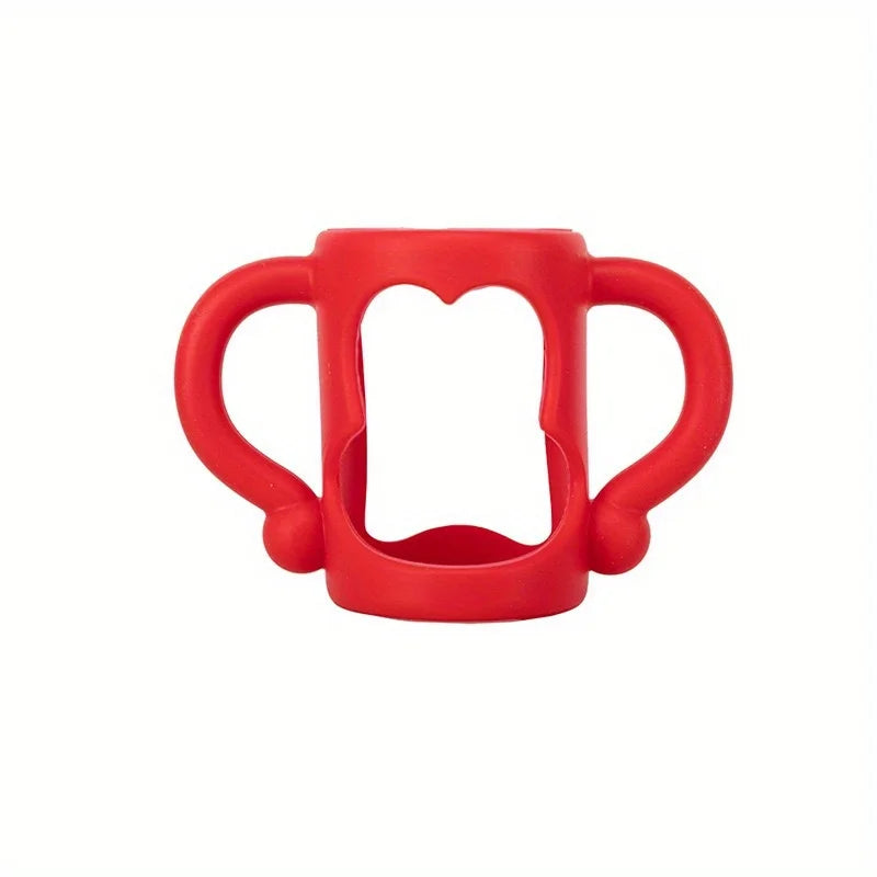 Durable Silicone Baby Bottle Handles – Food-Grade Transitional Sippy Cup Grip for Wide-Neck Bottles