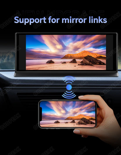 K60 Pro 11.3" Dash Cam — Android 14 AI Screen with 4G+64G, WiFi, GPS, CarPlay & Android Auto Rearview Mirror Recorder