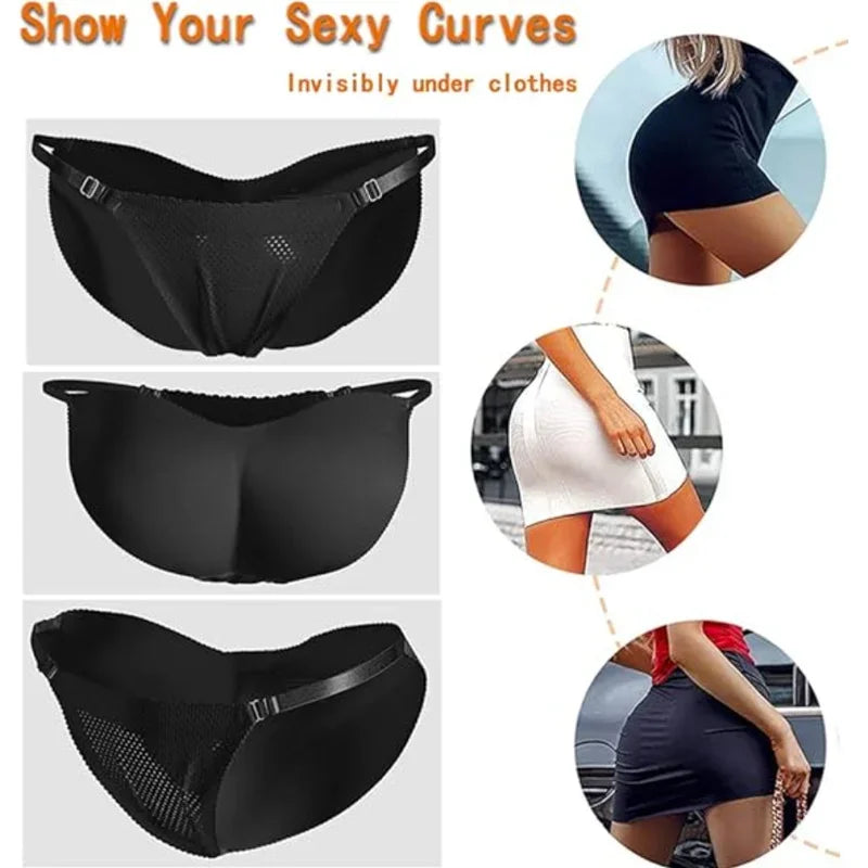 Women’s Sexy Fake Butt Body Shaper – Plus Size Padded Panties, Buttocks Enhancer Hip Pads & Shapewear Faja