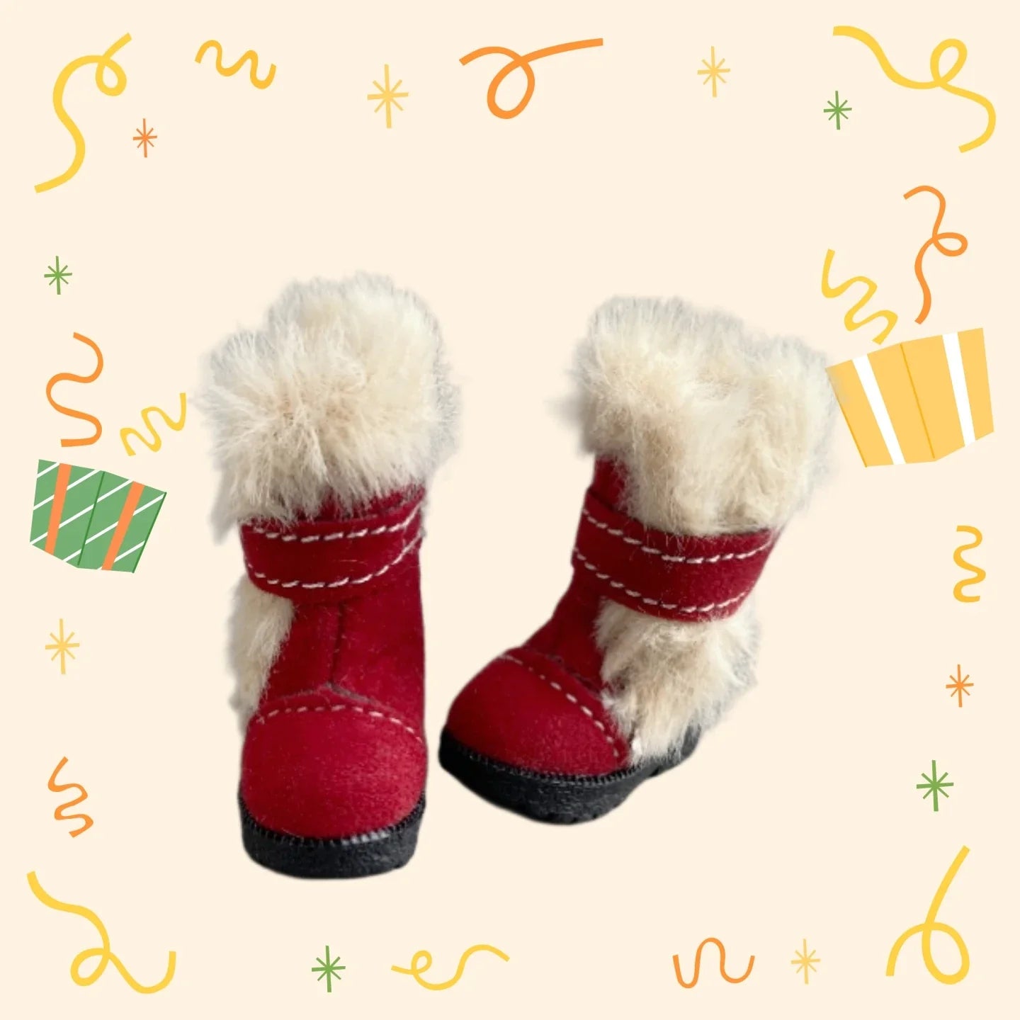 Tilda 3.2cm Doll Boots – 1/8 Mini Leather Shoes for Blythe, Azone & BJD Dolls, Casual Doll Accessories